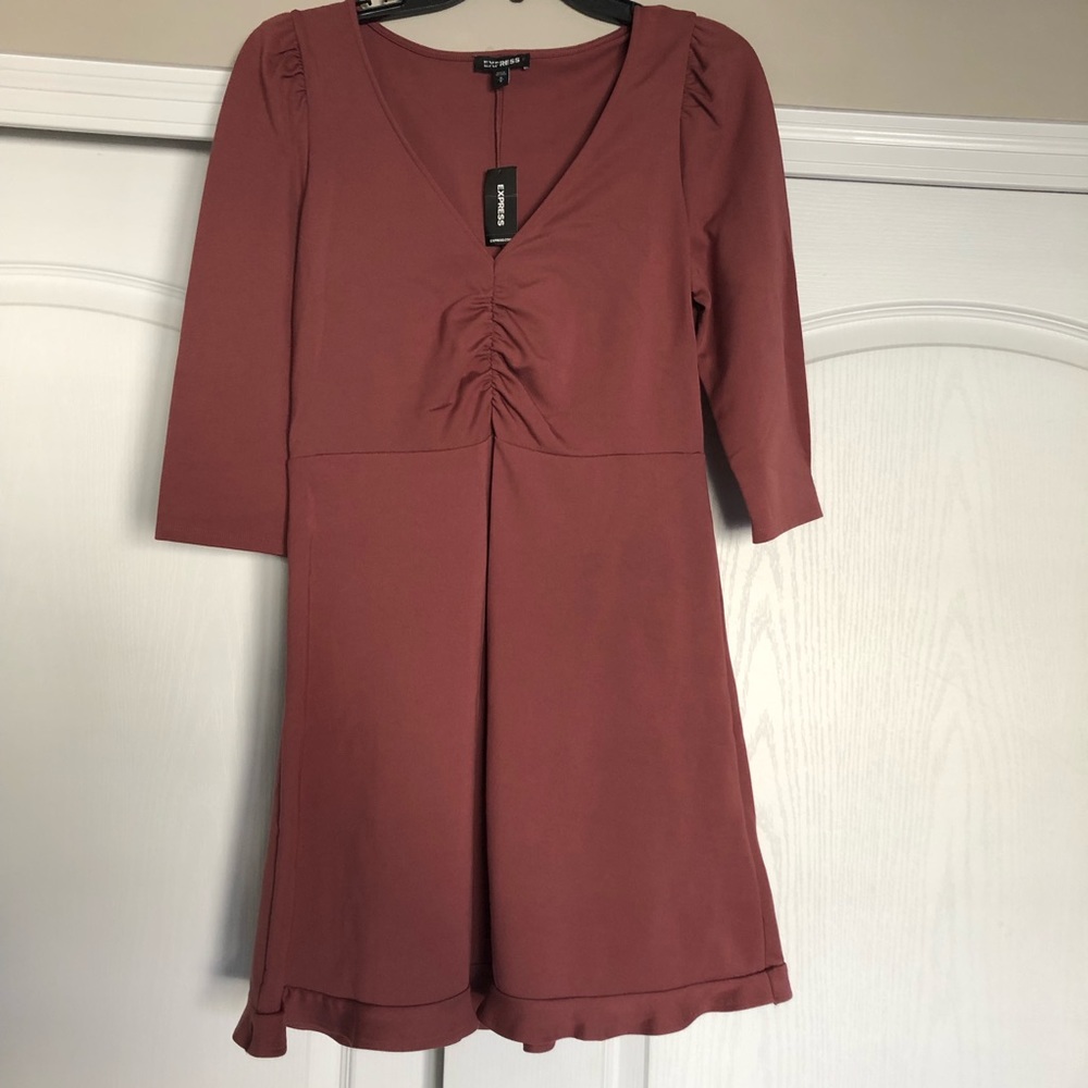 3/4 sleeve short dress